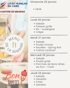 Mearag du 25 au 29 janvier