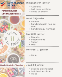 Primaire du 04 au 08 janvier