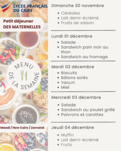 Primaire du 30 novembre au 04 décembre