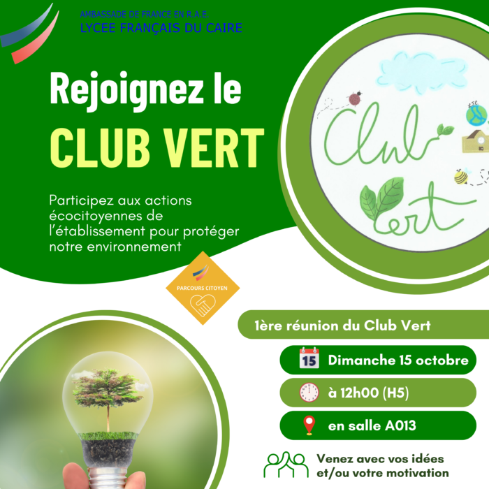 Rejoignez le Club Vert - Site de Mearag